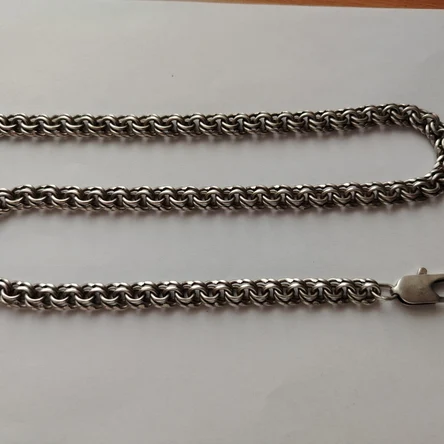 Цепь серебряная Бисмарк широкая 53 см