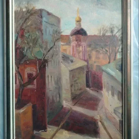 Картина "Московские дворики" 49,5*34,5 см