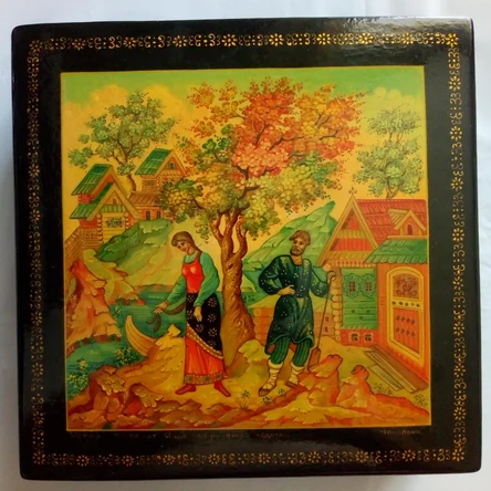 Шкатулка Мстера "Не велят Маше." заказная подписная