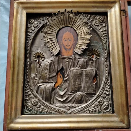 Икона "Господь Вседержитель" 31*27 с киотом