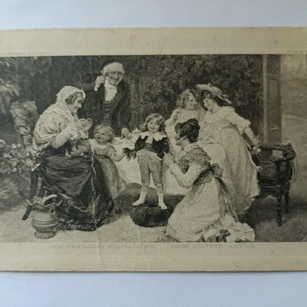 Антикварная открытка с маркой 1909 г