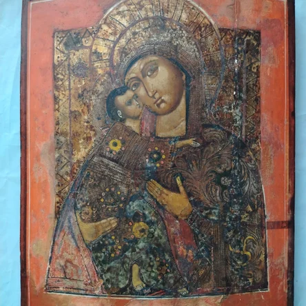 Икона "Владимирская богородица" Холуй 38*32 см