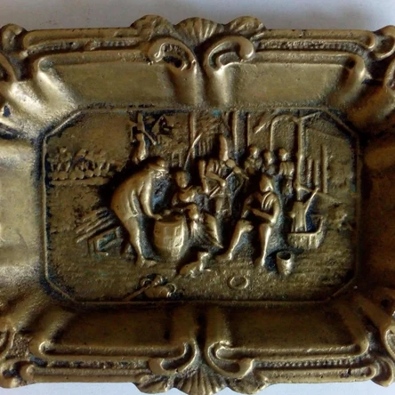 Пепельница бронзовая винтажная Европа