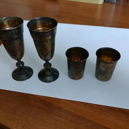 Набор серебряных рюмок и стопок 84 проба сохран