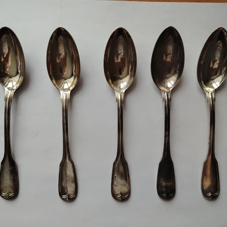 Комплект чайных серебряных ложек 800 проба