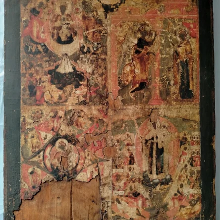 Икона четырехчастная 41*33 см с редкими сюжетами