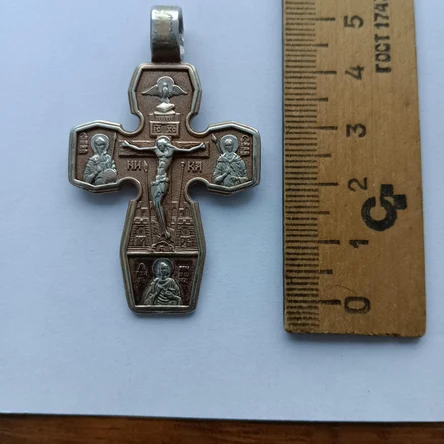 Крест серебряный двухсторонний