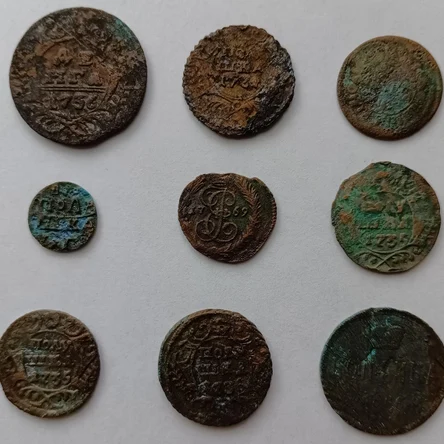 Набор медных монет 18 век