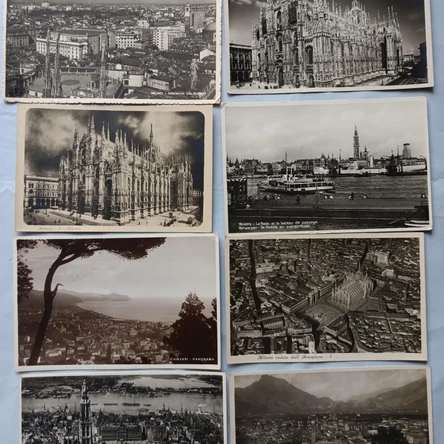 Открытки с марками антикварные видовые Европа 39 штук.