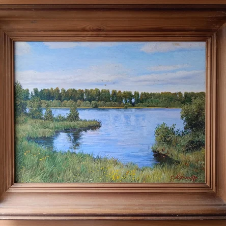 Картина Юрченко Сергей "На берегу озера. Чернцы"