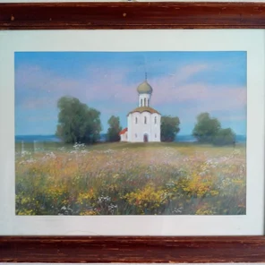 Акварель "Церковь Покрова" 67*53 см Юрий Кочнев