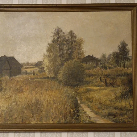 Картина "Деревня" 77*64см Фатуев Иван Алексеевич