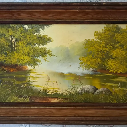 Картина "Лесная речка" 55*35 см