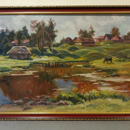 Борис Щербаков. Деревня Грумант. Копия 73*52 см