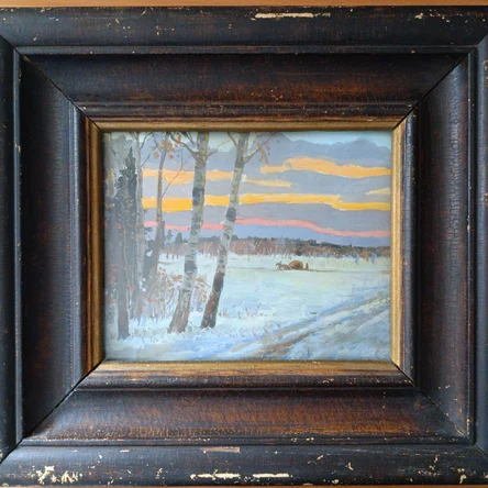 Зимний пейзаж" 1964 г. подписная
